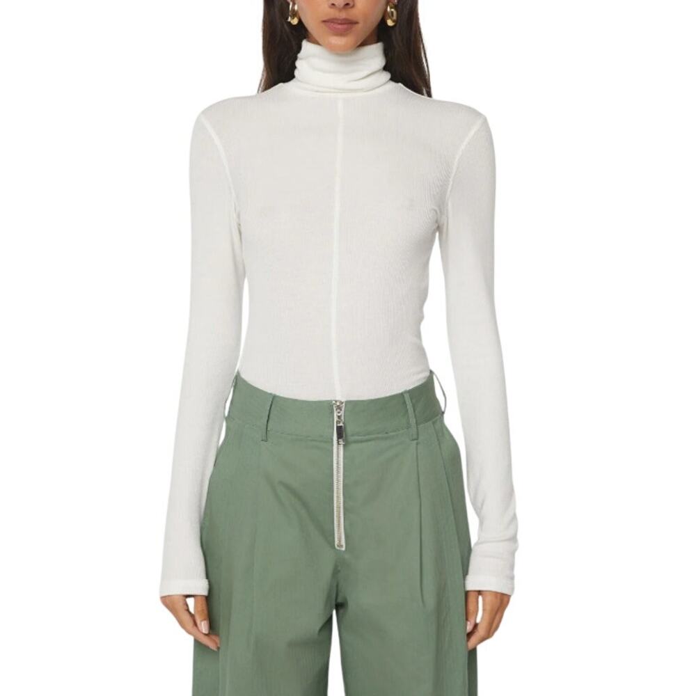 The Line Byk Mads Turtleneck Top White Size S